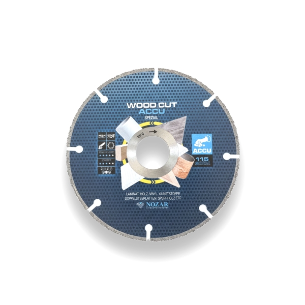 NOZAR WOOD CUT ACCU Special Diamond Cutting Disc 115 mm – For Wood, Plastic & Panel Materials